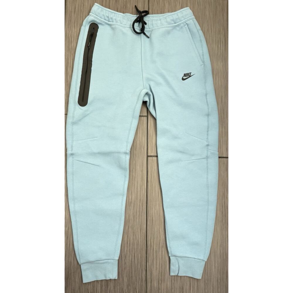 Nike Tech Fleece Slim-Fit Joggers Men's Medium FB8002-464 Aqua Blue Sweatpants